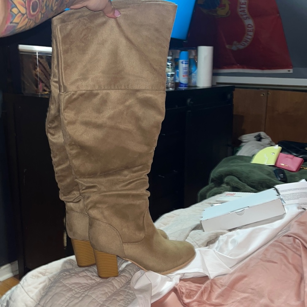 Wide thigh high boots